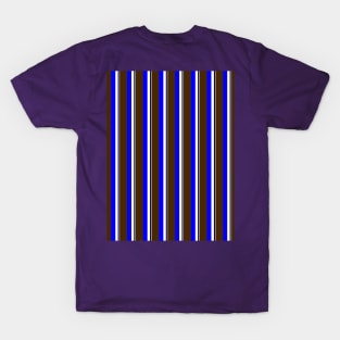 Blue, white and brown Stripes T-Shirt